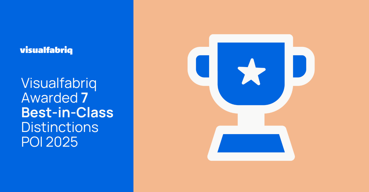 Visualfabriq awarded 7 Best-in-Class Category Distinctions - POI