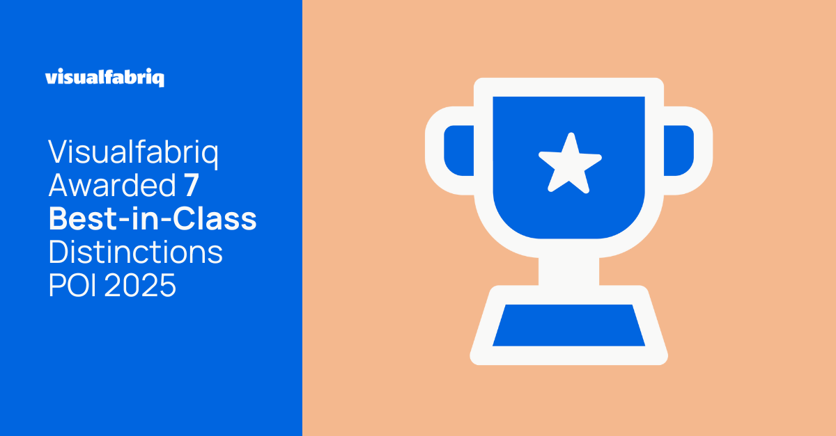 Visualfabriq awarded 7 Best-in-Class Category Distinctions - POI